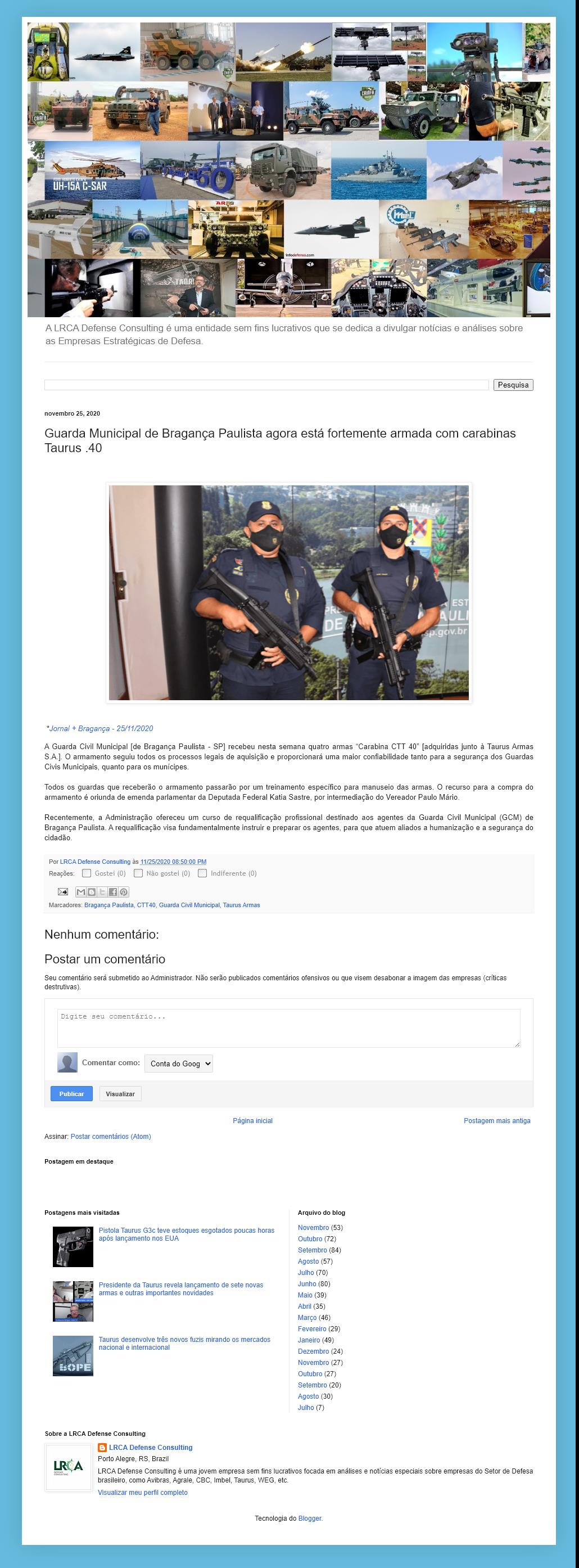 Guarda Municipal de Bragança Paulista agora está fortemente armada com carabinas Taurus .40