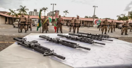 Armas são doadas por empresas à Polícia Militar de Blumenau